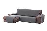 Adele Chaise Longue Sofa Bezug, Schutz für Linke Arm Gesteppte Sofas. Größe -240cm. Farbe Grau (Vorderansicht)