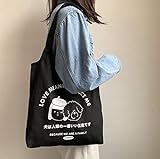 Zshhy Frauen Leinwand Umhängetaschen Baumwolle Frau Tragetasche Handtasche Cartoon Hundetuch Einkaufstasche Mädchen Student-D_34 * 39Cm