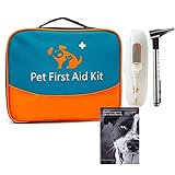 Erste Hilfe Set für Haustiere, tierärztliche Erste-Hilfe-Tasche für Hunde, Katzen, Kaninchen, Tiere, inklusive Otoskop, Thermometer,Tierfutter, perfekt für die Heimpflege und für Outdoor-Notfälle