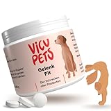 Vicupets Gelenk Fit - 120 Hunde Gelenktabletten Hunde | Gelenkkapseln hochdosiert mit Glucosamin und Chondrotin | (300mg/Tab & 100mg/Tab)