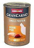 animonda Gran Carno adult Single Protein Hundefutter, Nassfutter für ausgewachsene Hunde, Huhn pur, 6 x 400 g, 6er Pack (6 x 0.4 kilograms)