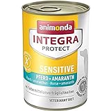 animonda Integra Protect Sensitive Hund, Diät Hundefutter, Nassfutter bei Futtermittelallergie, Pferd + Amaranth, 6 x 400 g
