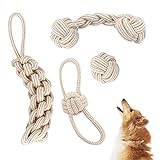 Hundespielzeug Seil für Runde Aus Baumwolle，7.87 Durchmesser Für Kleine Und Mittlere Hunde BRAUN 