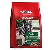 MERA essential Senior, Hundefutter trocken für ältere Hunde aller Rassen, Trockenfutter mit Geflügel Protein, gesundes Futter zur Entlastung der Nieren, ohne Weizen (12,5 kg)