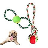 XXL Hundespielzeug Set | 2 TLG. Hunde-Spielzeug inkl. Seil-Spielzeug Kauknochen | Hunde-Spielsachen unzerstörbar für kleine, große Hunde & Welpen für Hunde-Spiele Draußen & im Garten