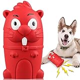 Kauspielzeug Hund, Hundespielzeug unzerstörbar Kauknochen Hund Robust Naturkautschuk Zahnreinigung Hund Spielzeug für Große und Mittelgroße Hunde, Rot