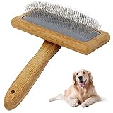 Hundebürste,Hundehaarbürste,Softbürste,Robuste Universal-Pflegebürste aus Holz, auch als Fellbürste für Haustiere,Hunde und Katzen