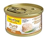 GimDog Pure Delight Hühnchen - Proteinreicher Hundesnack mit zartem Fleisch in köstlichem Gelee - 12 Dosen (12 x 85 g)