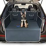 Toozey Kofferraumschutz Hund mit Seitenschutz - Universal Auto Kofferraum Hundedecke - Robuste Schutzmatte für Hunde, Grau