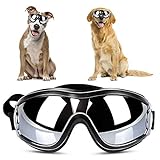Hunde Sonnenbrille, YOUTHINK Verstellbare Hundebrille Haustier Sonnenbrille Modischer Augenschutz Winddichte Regensichere Sonnenbrille für Mittelgroße und Große Hunde