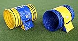 Callieway Hoopers Agility Tunnel Set “Profi”– Orig Tunnelset für JAD (2 STK.) für Hoopers & JAD Hundesport (80cmØ 100cm Länge, blau/gelb)