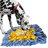 IEUUMLER Schnüffelteppich Hund Riechen Trainieren Schnüffeldecke Futtermatte Trainingsmatte für Haustier Hunde Katzen IE075 (45x45cm, Blue & Yellow)